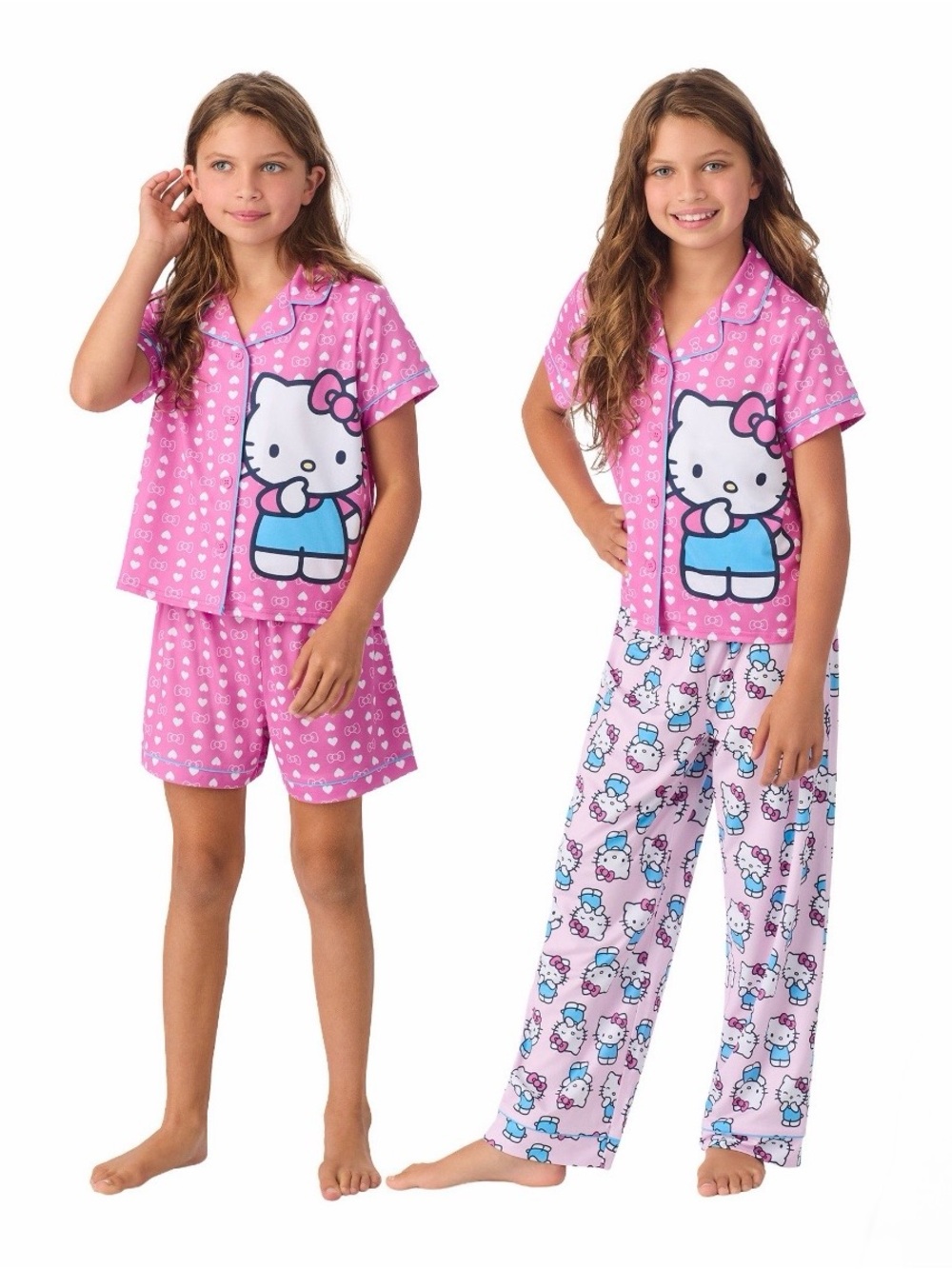NWT Hello Kitty 3-Piece Pajama Set Size S 7/8